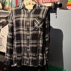 Como Vintage Monochrome Plaid Shirt